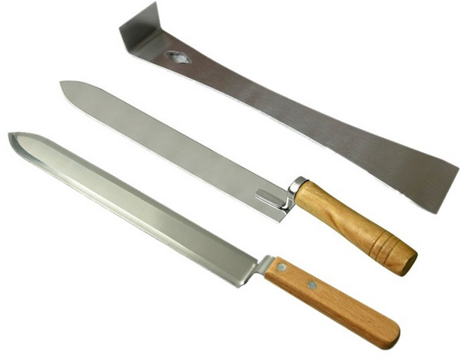 양봉 도구 스크레이퍼 + 작은 벌칼 + 큰 벌칼, 1세트