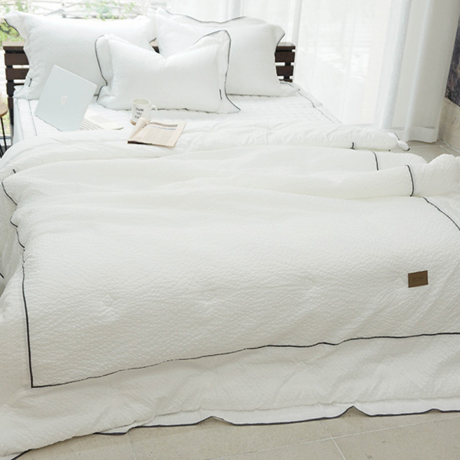 샵베딩 호텔식 시어서커 여름이불, 화이트