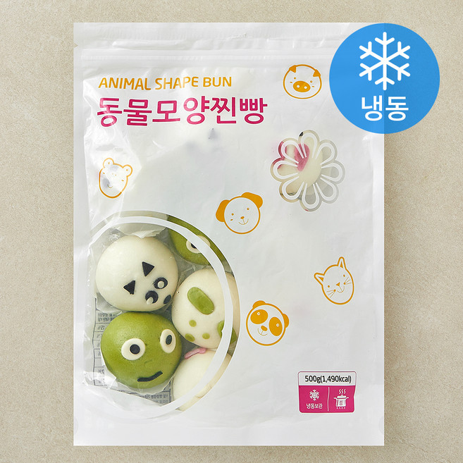 랜시 동물모양 찐빵 (냉동), 25g, 1개, 20개입
