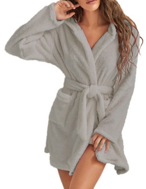 피어니스트 여성용 후디 목욕 가운