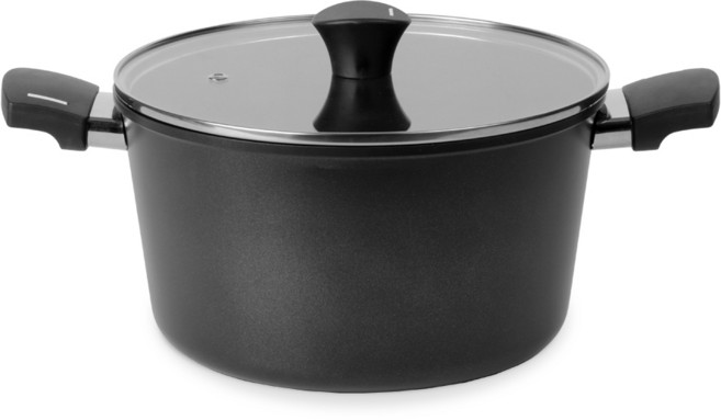 퀸센스 인덕션쿠치니 던켈 양수냄비, 블랙, 1개, 24cm