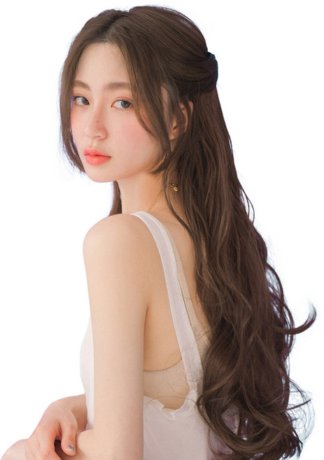 가발나라 여성용 반가발 걸스홀릭, 내츄럴브라운, 1개