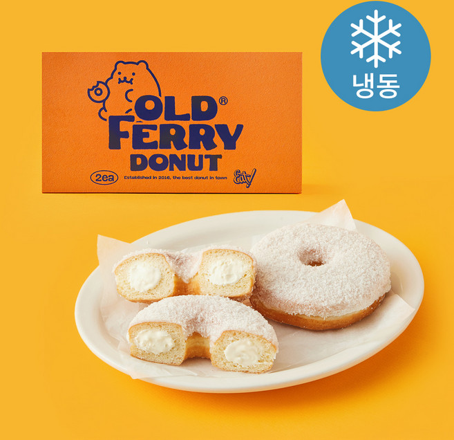 올드페리도넛 코코넛 도넛 (냉동), 180g, 1개, 2개입