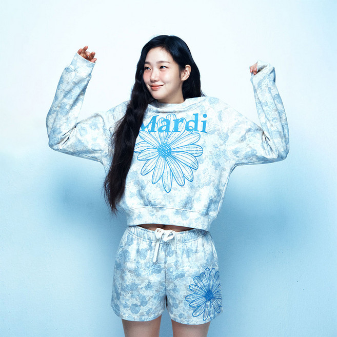 Mardi Mercredi 女款拉克蘭Fleur花朵棉質運動衫