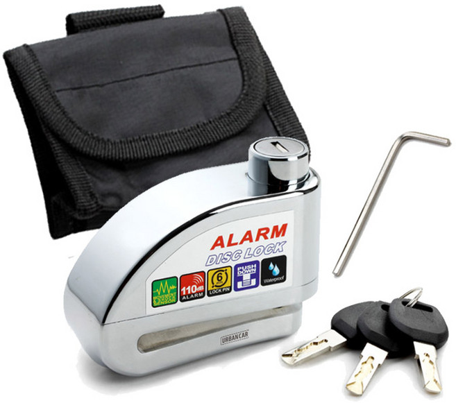 어반카 오토바이 도난방지 경보기 실버, 1개