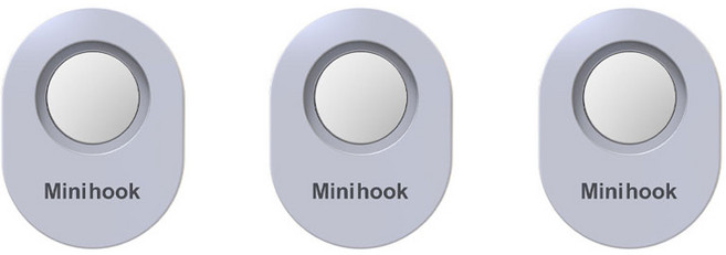 미누네 리모컨 심플 거치자석 간편 벽걸이 후크, 화이트, 3개