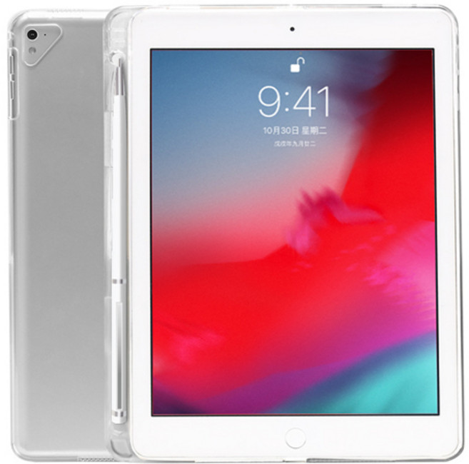 틴다 아이패드 호환 펜슬 수납 투명케이스, 1개