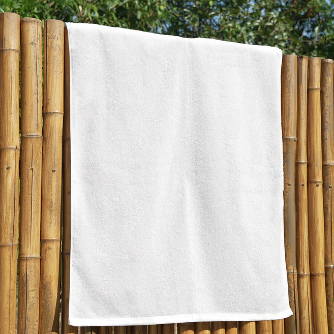 테리크 바스타월 550g 40수 코마사, 화이트, 1개