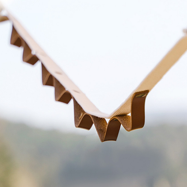 로티캠프 RCE 가죽 캠핑 데이지체인, 브라운, 1단, 1개