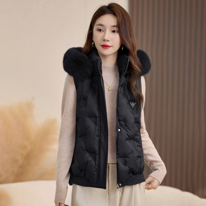 Banya Story 女款鋪棉背心 連帽背心 輕量冬季外套 PP214