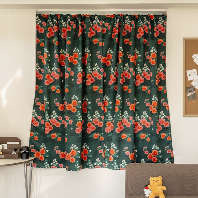 어번던스 99 빛차단 비비드 무타공 봉집형 붙이는 암막커튼 작은창형 2