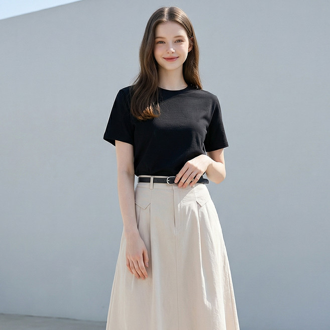 부루앤쥬디 여성용 G 에센셜 모달 반팔 티셔츠 BOSFTSE02A