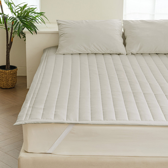 더자리 프리미엄 국내제조 세미마이크로 누빔 침대패드, 그레이