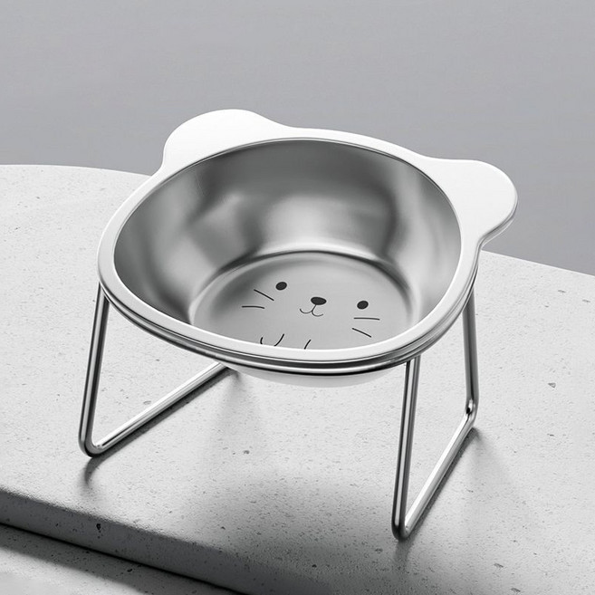 파스텔펫 반려동물 애니멀 스텐 1구 식기 FREE(12.5 x 11 x 11.5 cm), 고양이, 1개
