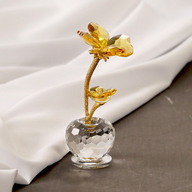 morningscent 크리스탈 플라워 장식 CF-01, 옐로우