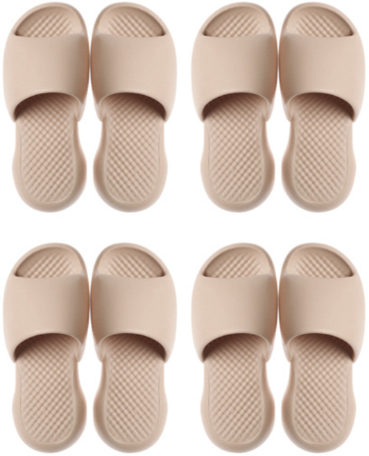 블럭마트 컴포트 논슬립 욕실화, 베이지, 4개