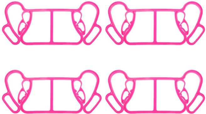 엽동네 빨래박사 이불클립 RK319, 로즈레드, 4개