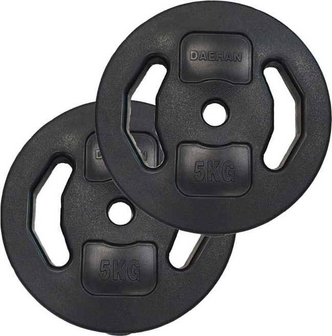 DAEHAN SPORTS 陶瓷PVC塗層槓鈴, 5kg, 黑色