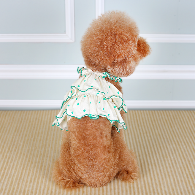 에이미러브즈펫 강아지 베네프릴 크롭탑, 그린, 1개