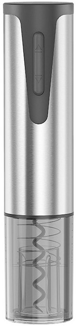 LZQ 電動不銹鋼紅酒開瓶器/葡萄酒香檳開蓋器/啤酒啟瓶器/開酒器/開罐神器, 1個, 銀黑色