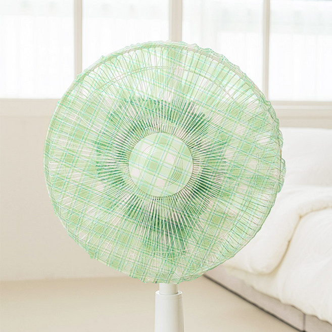 더자리 프리미엄 선풍기 안전망 스토퍼 타입, 그리니쉬, 2개