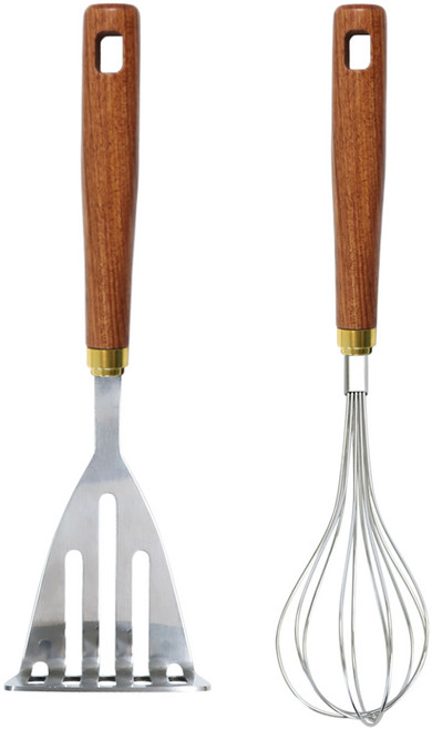 제니얼 프리미엄 바움 D타입 감자으깨기 대 + 거품기 세트, 갈색, 1개