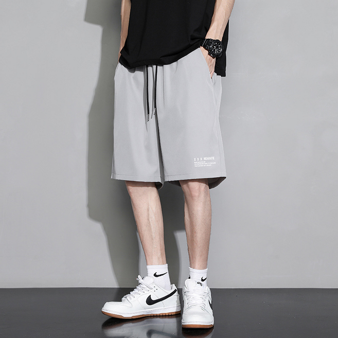 비투윈 남성용 방수 비치 반바지, 라이트그레이