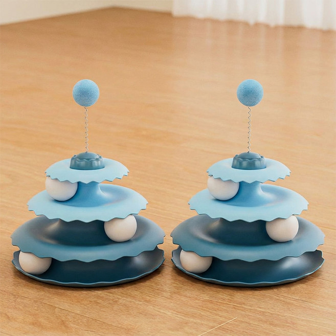 데이소이 고양이 작은 공 장난감 ONE SIZE, 1 블루, 2개