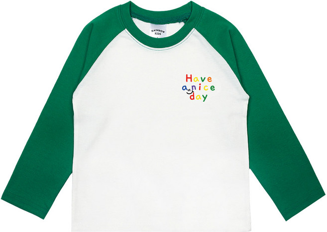 레인보우키즈 아동용 나이스데이 나그랑 긴팔 티셔츠