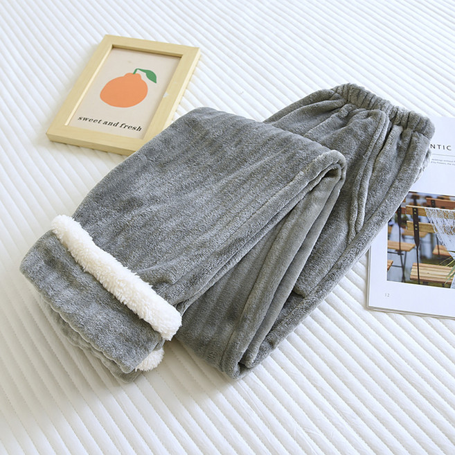 마켓에이 여성용 화이트라인 극세사 수면바지