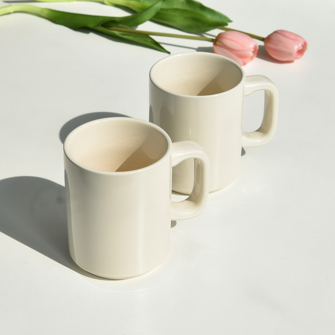 프렐류드 미에뜨 머그 380ml, 아이보리, 2개