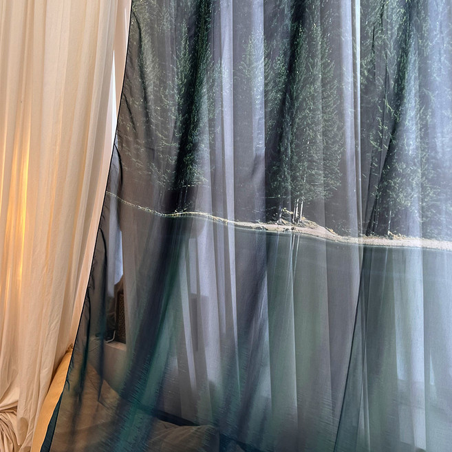 모노니크 쉬폰 패브릭 포스터 특대형+집게링10p, 60Restinglake