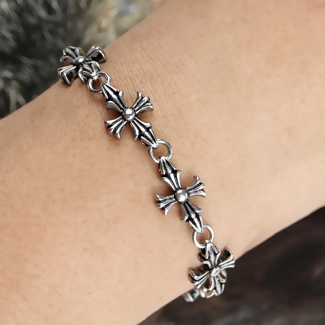 NOID-B 男款醫療鋼克羅心風格層次感鍊式手鍊