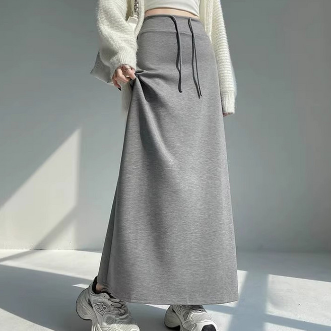라라티나 여성용 에즈민 스포티 A라인 뒷트임 롱 스커트