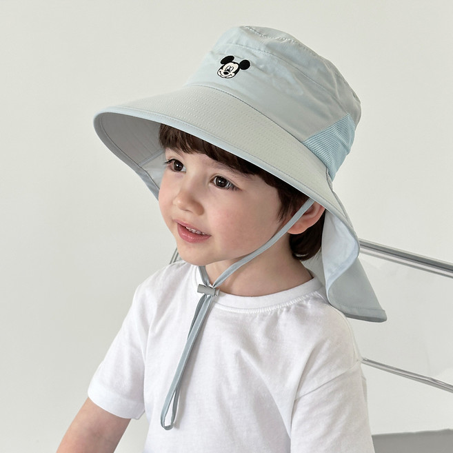 에끌 아동용 디즈니 플랩캡 자외선 차단 아쿠아 키즈 버킷햇