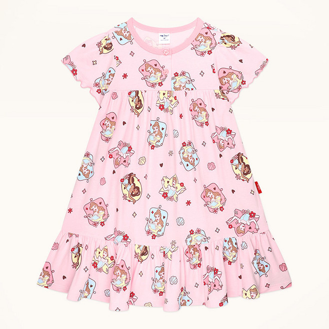몰리멜리프렌즈 여아용 통기성 디즈니 프린세스 달링 원피스 파자마