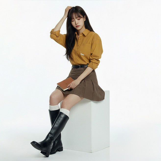 Paperments 女款Saily後開衩寬鬆翻領襯衫 13905