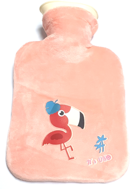 배리툴 보온 물주머니 플라밍고 500ml, 1개