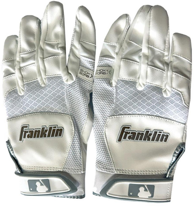 Franklin Shok-Sorb X 棒球打擊手套, 1組, 白色