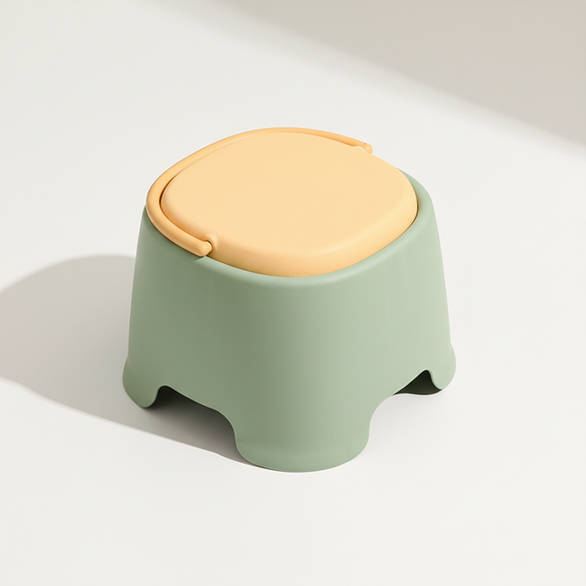 조인메이드 손잡이가 있는 다용도 쿠션 스툴, 그린