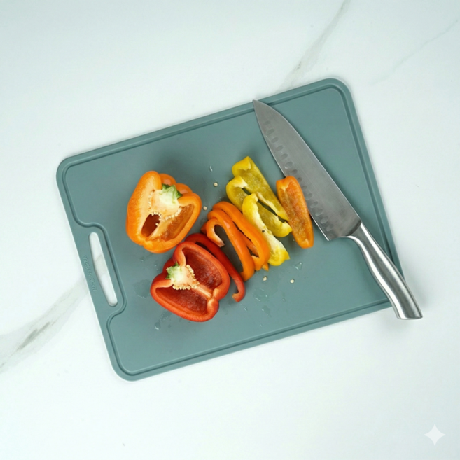 소노리떼 국산 실리콘 다양한 색상 도마, 그린, 1개