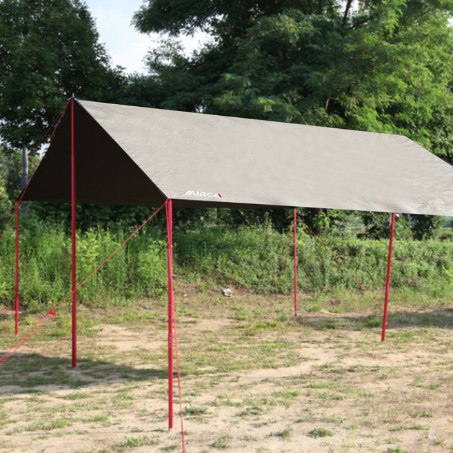 미르카 블랙코팅 렉타 타프 스킨셋 300D, 웜그레이