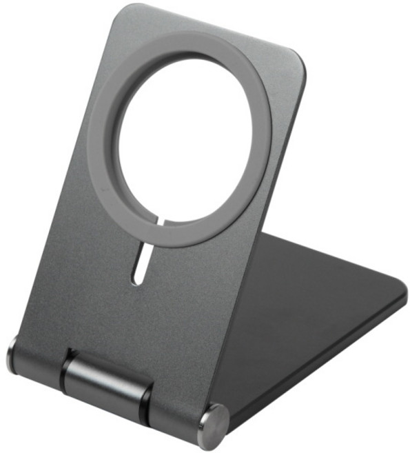 다퍼남 맥세이프 충전독 알루미늄 폴더형 접이식 휴대폰 거치대, 스페이스 그레이, 1개