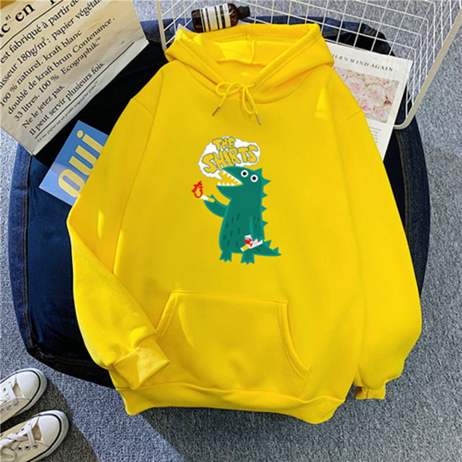 다이노 힙한 일러스트 패션 요즘 임산부 후드티