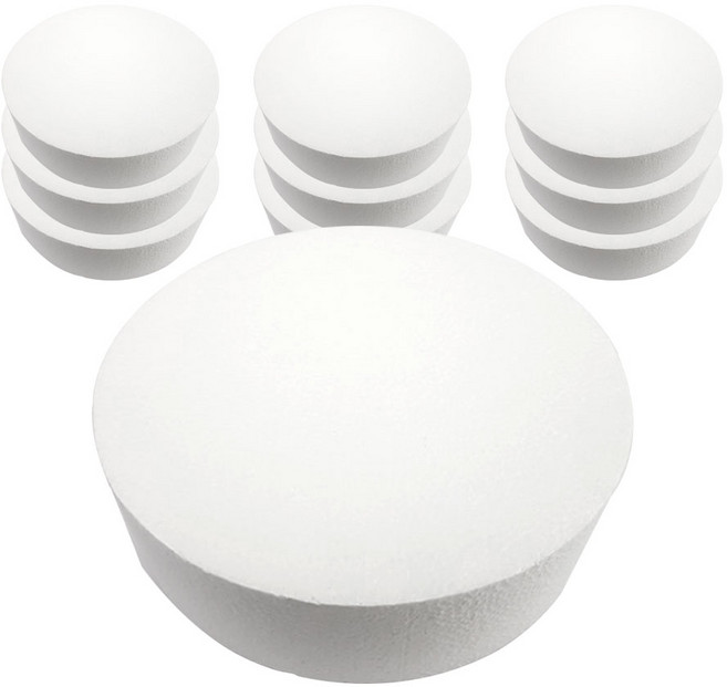 Epsmall 壓縮工藝用圓形保麗龍 18 x 7 cm, 單一顏色, 10個