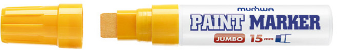 문화연필 점보 페인트 마카 노랑 15mm, 1색, 1개