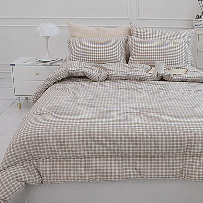 보몽드 면30수 선염 쁘띠체크 차렵이불