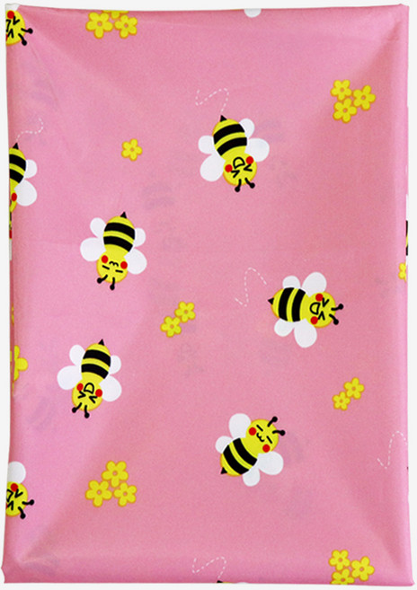 더해피 양면 방수 패턴 원단, 꿀벌핑크, 1개