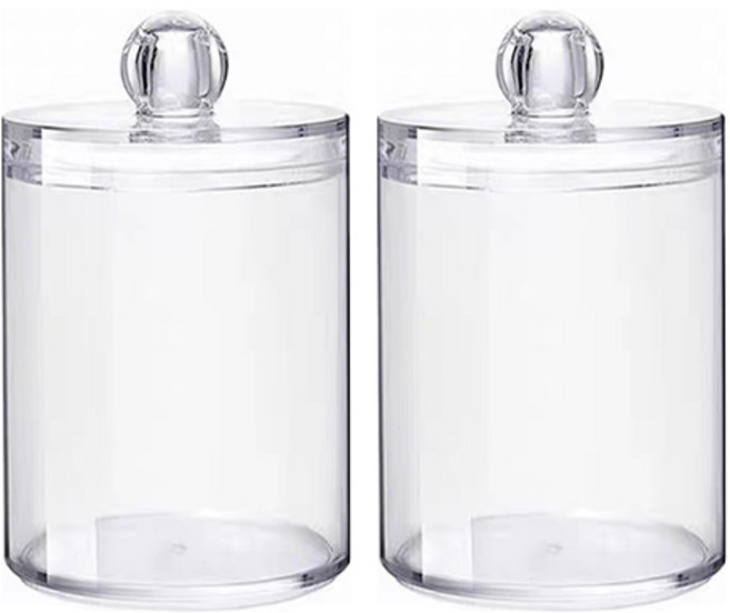 아리코 다용도 면봉 케이스, 투명, 2개