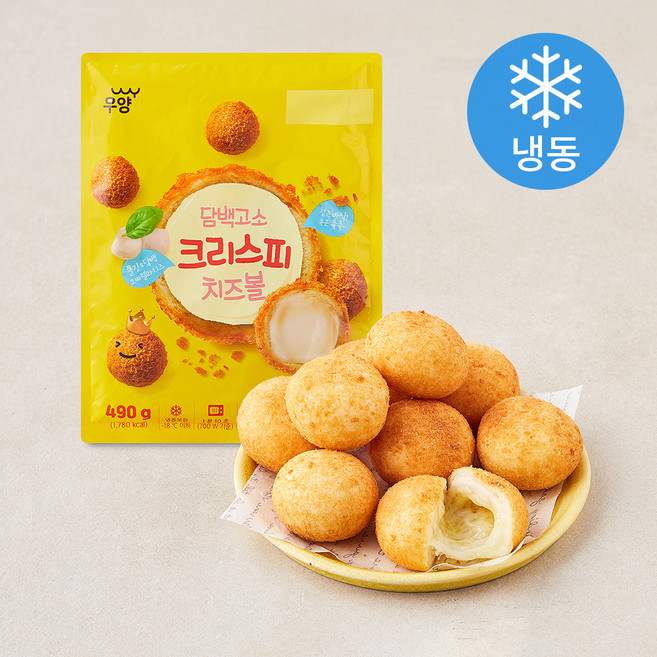 우양 담백고소 크리스피 치즈볼 (냉동), 490g, 1개